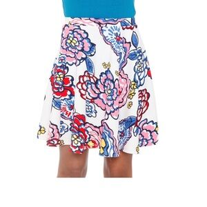 ❤️2/$15 or 3/$21❤️ NWT White Mark Bright Floral Flare Skirt, Size Large